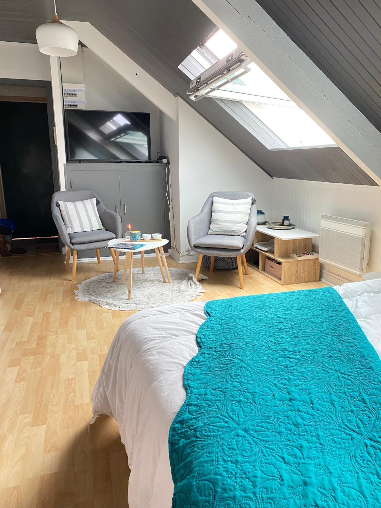 Ferienwohnung Agreable Cocon Sous Les Toits - Parking - Wifi Pleneuf-Val-Andre Exterior foto
