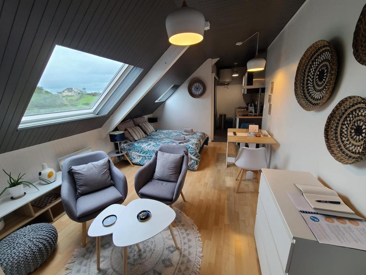Ferienwohnung Agreable Cocon Sous Les Toits - Parking - Wifi Pleneuf-Val-Andre Exterior foto